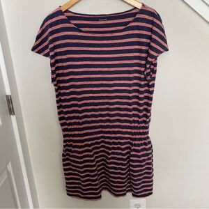 Garnet Hill | Red white and blue striped drop waist dress